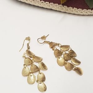 Unique Gold tone Dangle Earrings